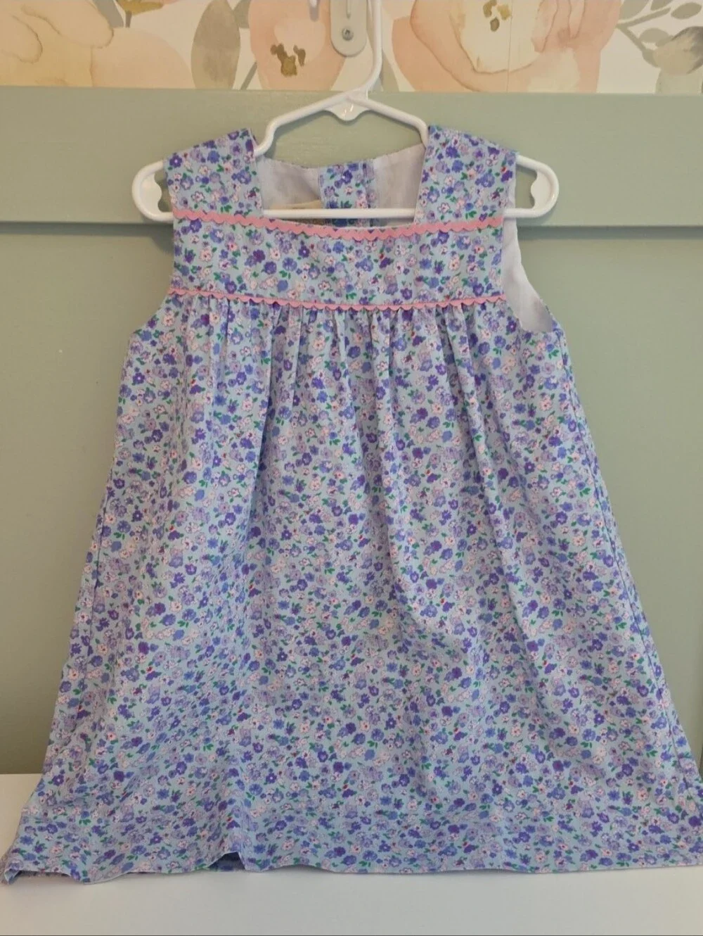The Beaufort Bonnet Company 4t Floral Sleeveless Pinafore  Dress